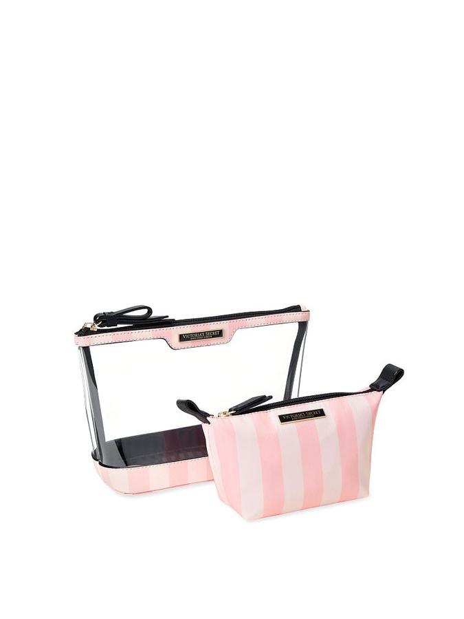 The Victoria AM/PM Beauty Bag Duo Iconic Stripe image number 2