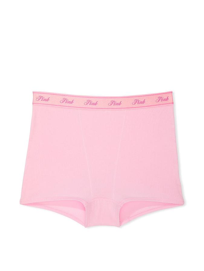 Logo Cotton High-Waist Boyshort Panty image number 2