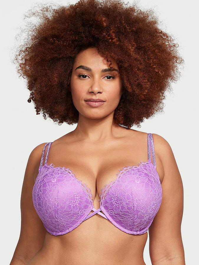 Bombshell Add-2-Cups Shine Strap Lace Push-Up Bra