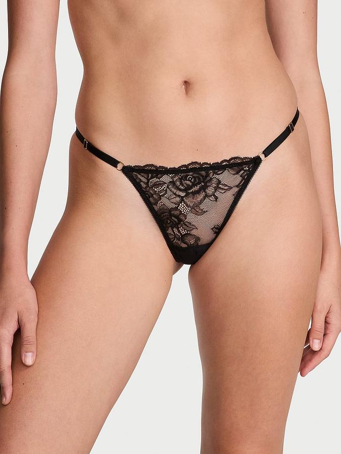 Rose Lace Adjustable V-String Panty