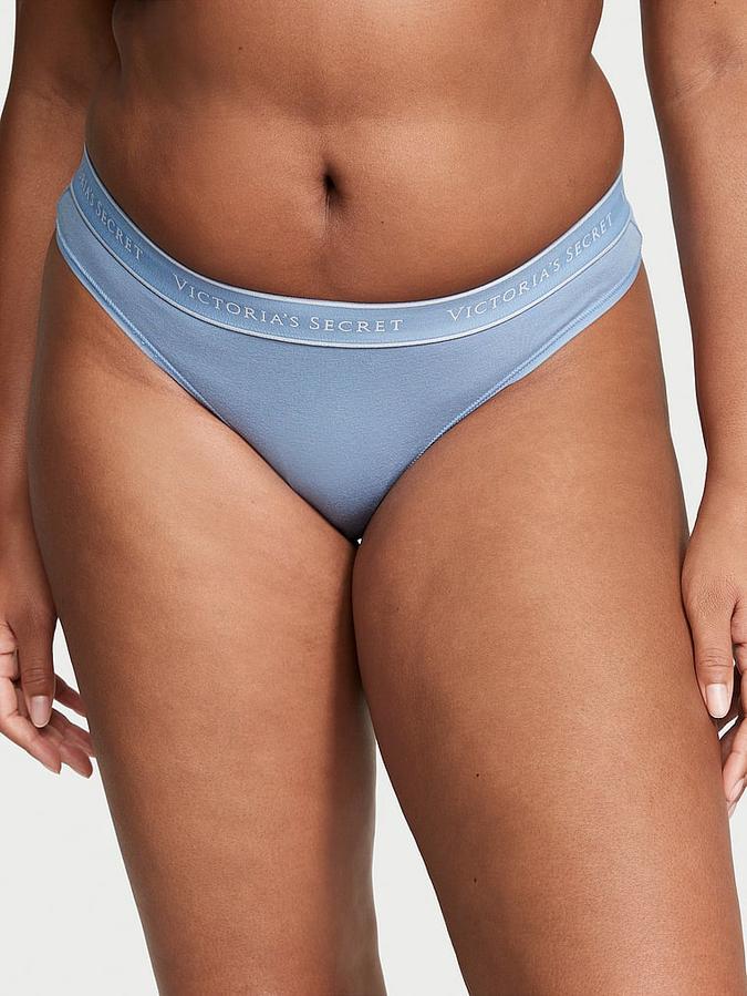 Logo Cotton Thong Panty