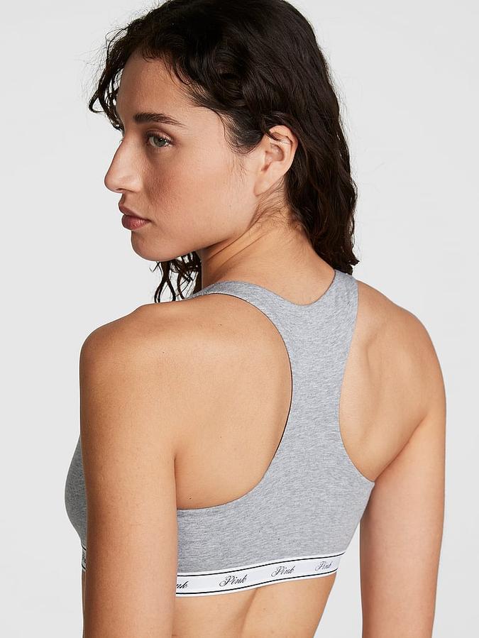 Cotton Logo Racerback Bralette