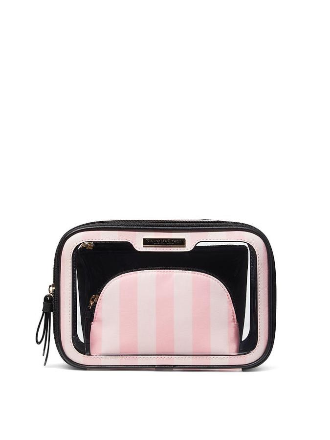 The Victoria Victoria's Secret Beauty Bag Trio Iconic Stripe