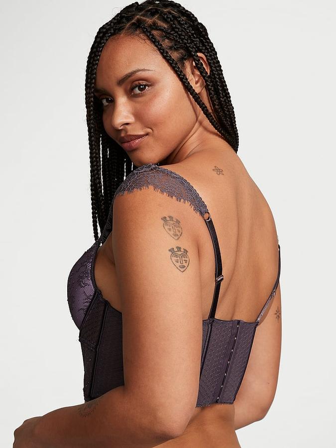 Lace Cap-Sleeve Corset Top