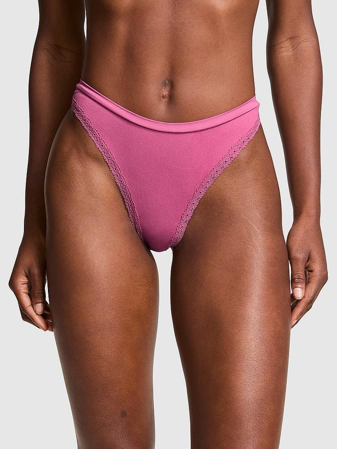 Seamless High-Leg Thong Panty