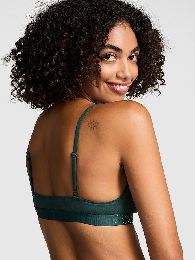 Logo Cotton Shine Triangle Bralette