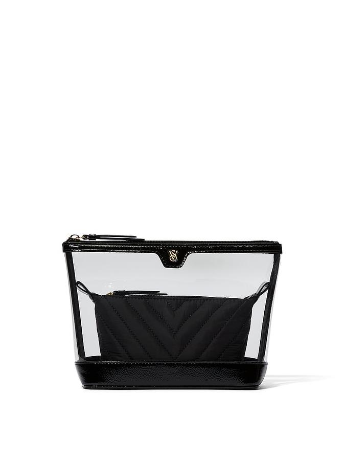 The Victoria 2-Piece Makeup Bag black