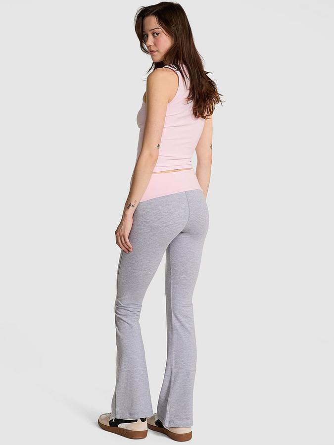 All-Day Cotton Foldover Flare Leggings