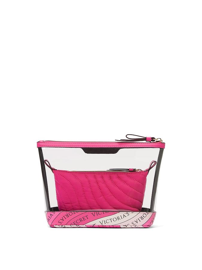 The Victoria 2-Piece Makeup Bag Hot Pink