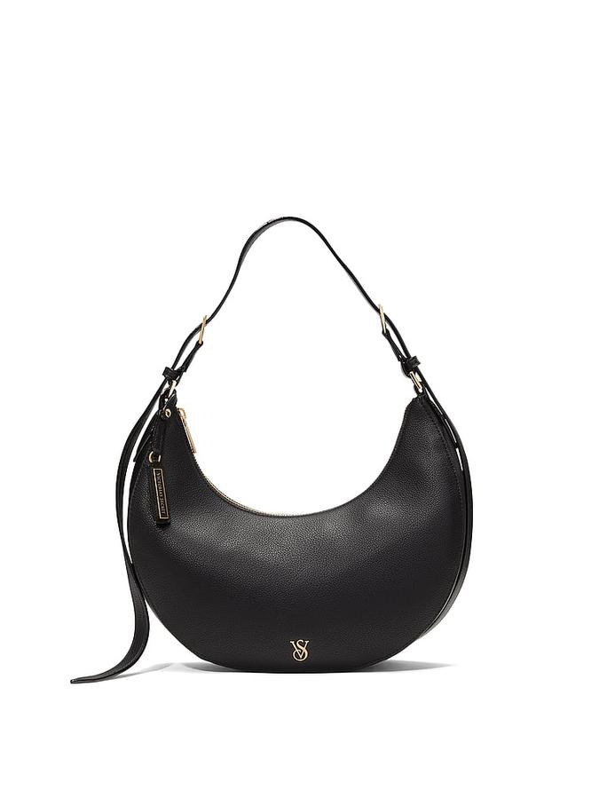 The Victoria Crescent Curve Shoulder Bag black