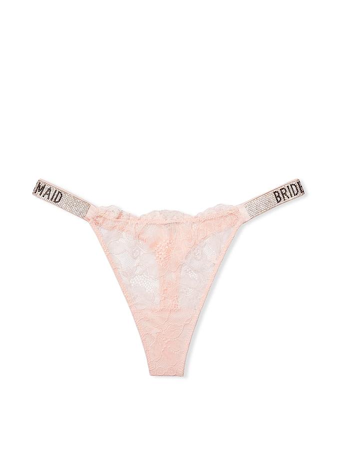 Bombshell Shine Strap Lace Thong Panty image number 2