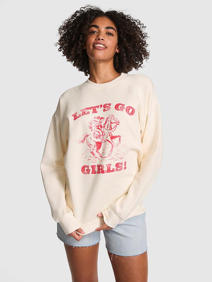 Ivy Fleece Oversized Crew Sweatshirt