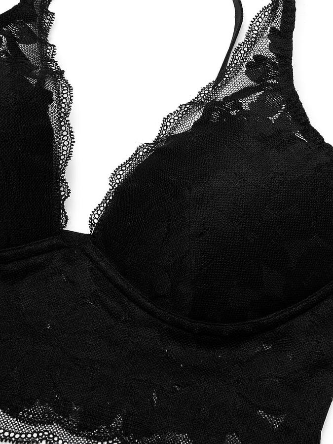 Lace Lightly Lined Plunge Bralette image number 3