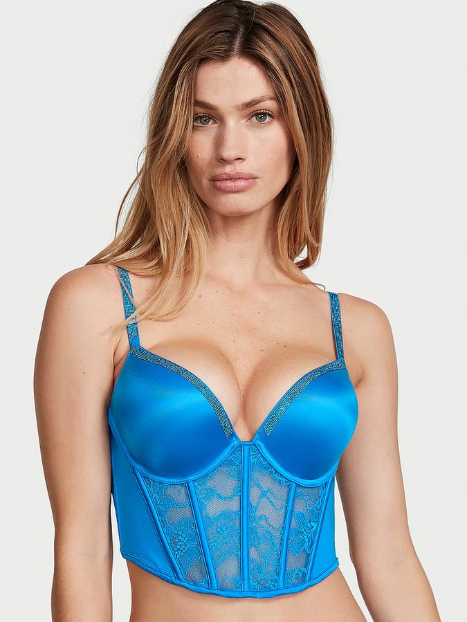 Bombshell Shine Strap Push-Up Corset Top