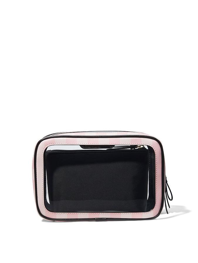 The Victoria Victoria's Secret Beauty Bag Trio Iconic Stripe image number 3