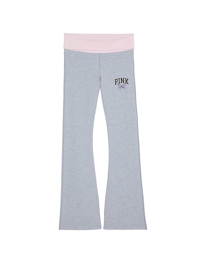 All-Day Cotton Foldover Flare Leggings image number 2