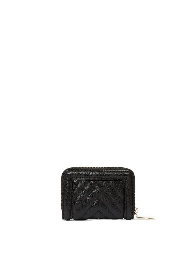 The Victoria Small Wallet with Zip Black