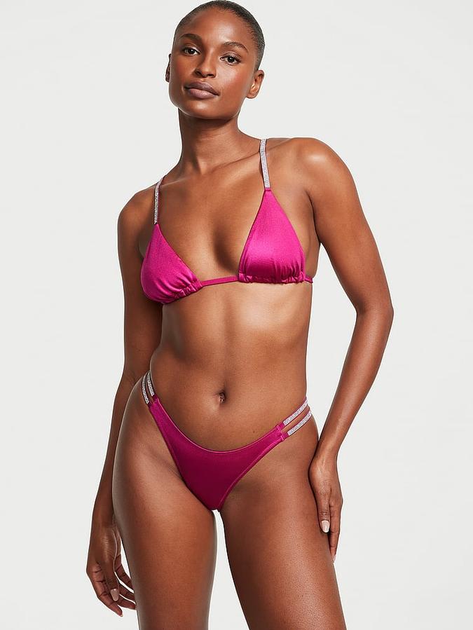 Double Shine Strap Brazilian Bikini Bottom