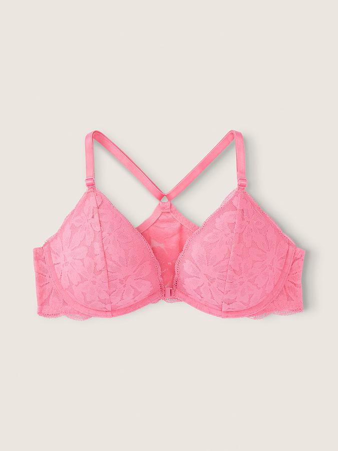 Lace Push-Up Front Close Bralette image number 2
