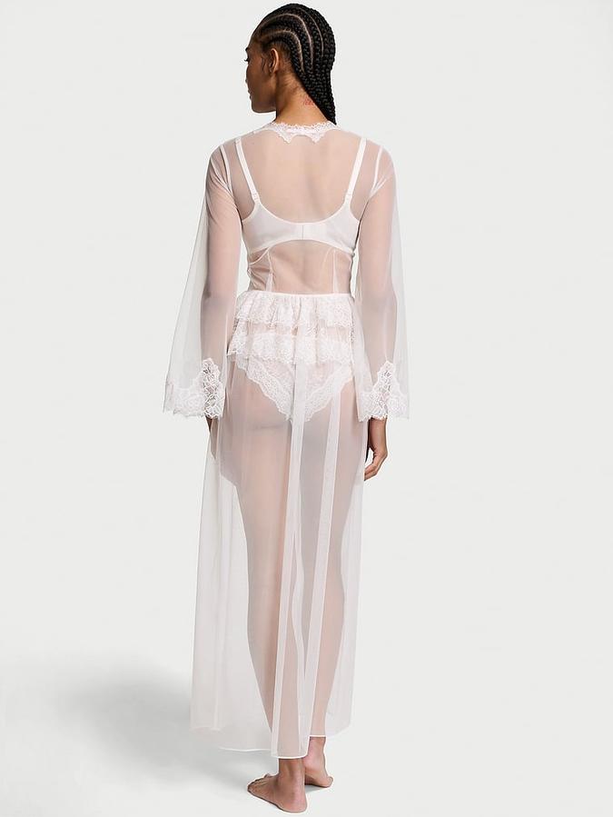 Rose Lace & Tulle Corset Long Robe