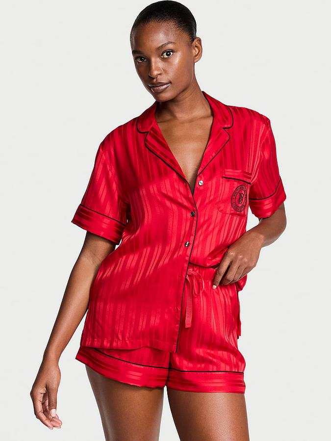 Glazed Satin Short Pajama Set