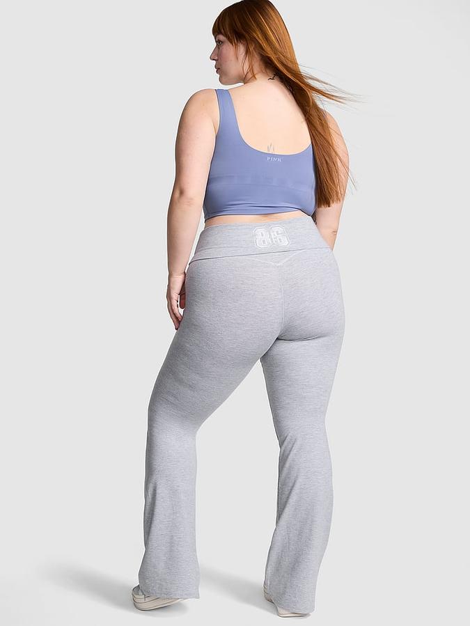 All-Day Cotton Foldover Flare Leggings