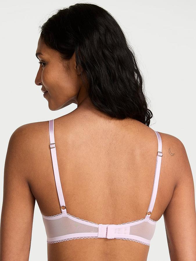 Vintage Blossom Embroidery Push-Up Bra
