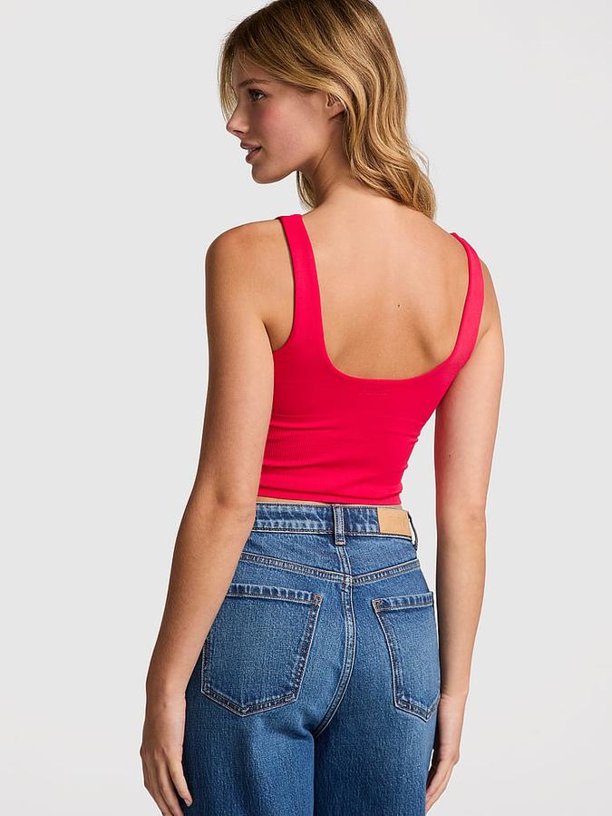 Soft Seamless Notched Tank Top