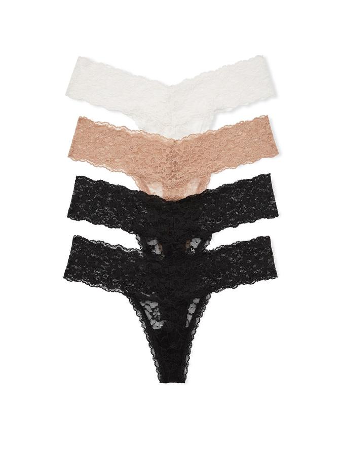4-Pack Posey Lace Thong Panty Pack