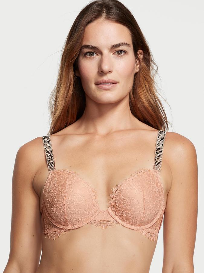 Shine Strap Lace Push-Up Bra