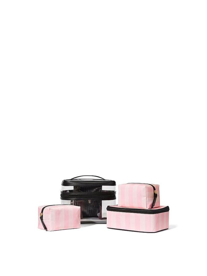 The Victoria 4-Piece Makeup Bag Pink