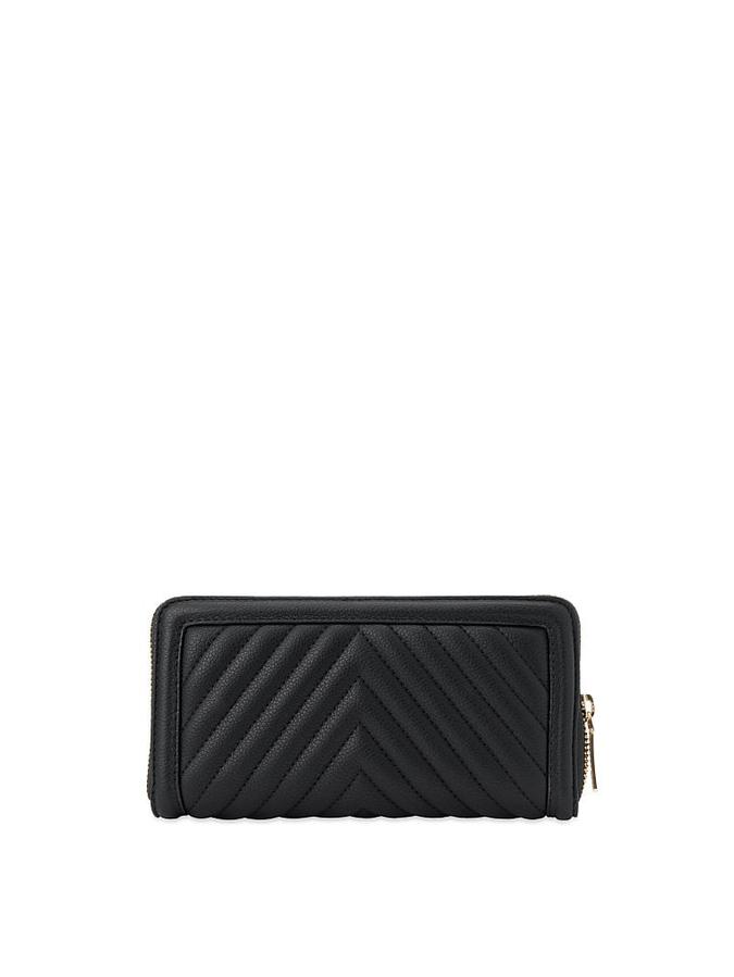 The Victoria Large Zipped Wallet Black image number 3