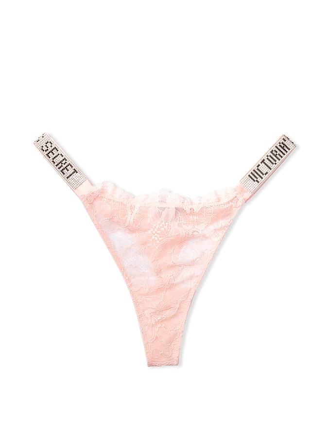 Shine Strap Lace Thong Panty image number 2