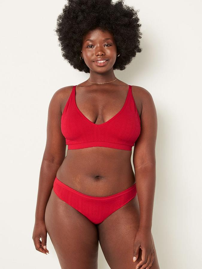 Soft Seamless Pointelle Lightly Lined Bralette image number 3
