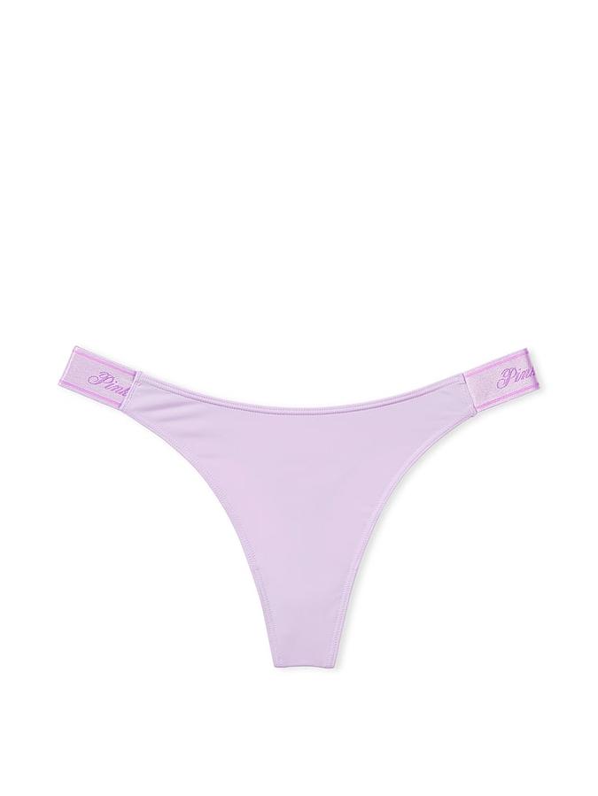 Logo Micro High-Leg Thong Panty image number 2