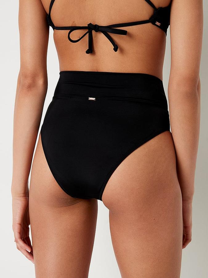 V Crossover High-Waist Bikini Bottom