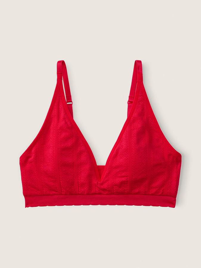 Soft Seamless Pointelle Lightly Lined Bralette image number 2