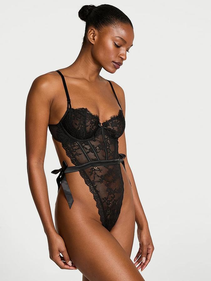 Wicked Unlined Lace Teddy