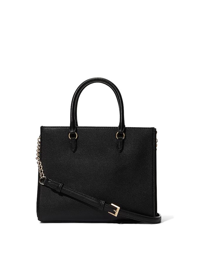 The Victoria Crossbody Satchel Bag black