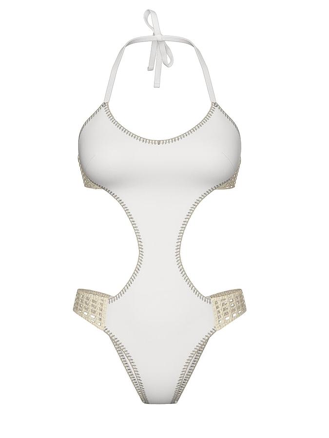 Archives Crochet Scuba Cheeky Monokini One-Piece Swimsuit image number 3