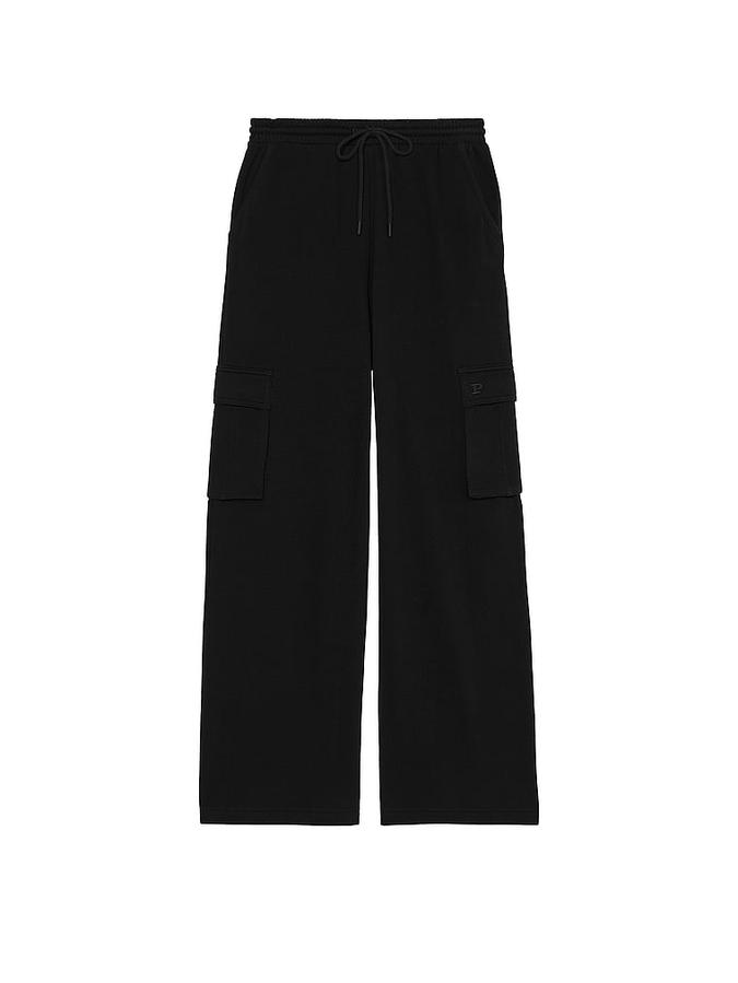 Ivy Fleece Wide-Leg Cargo Sweatpants