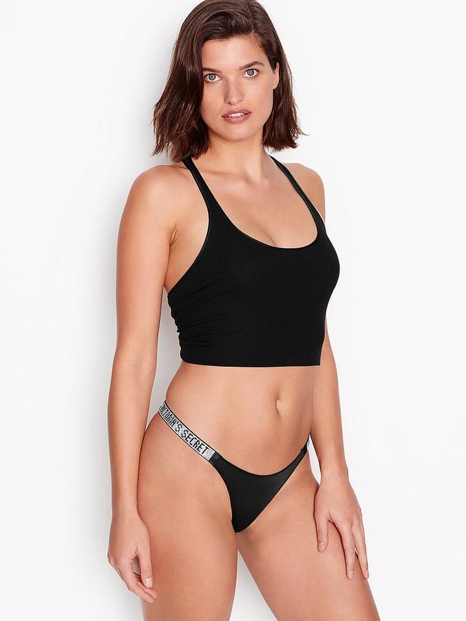 Bombshell Shine Strap Brazilian Panty