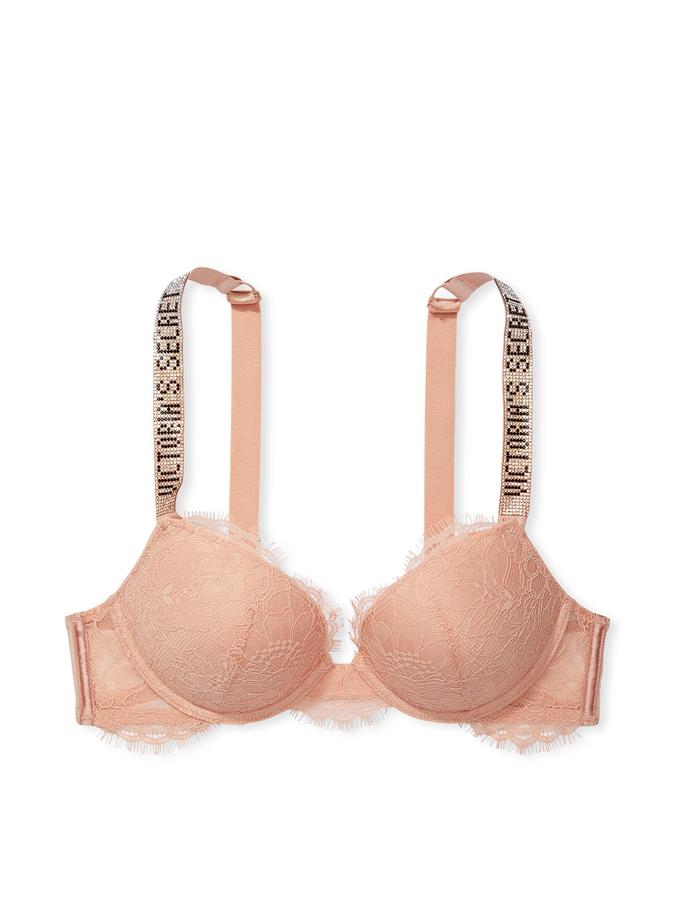 Shine Strap Lace Push-Up Bra image number 2